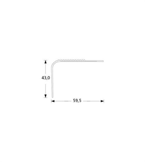 Billede af Trappefork. 60x44mm GULD